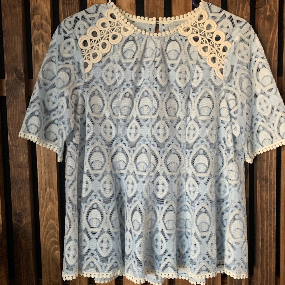 Anthropologie HD Lace Signa Pleasant Top. Sz 4 - Picture 3 of 10
